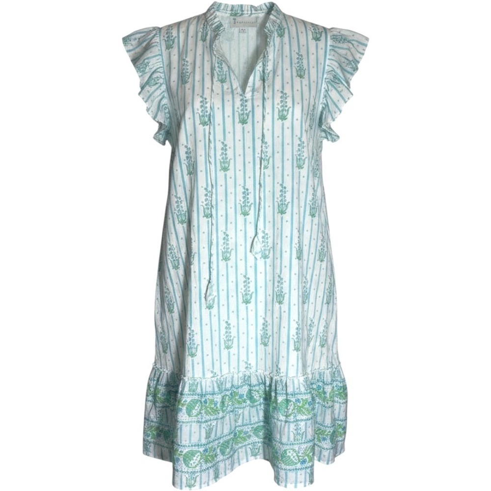 Islapayal femiine ruffle detail  100% Cotton Dress sz LG